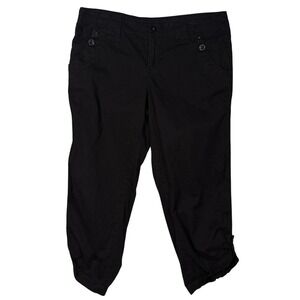 Calvin Klein Jeans Womens Black Capri Cargo Pants Size 10